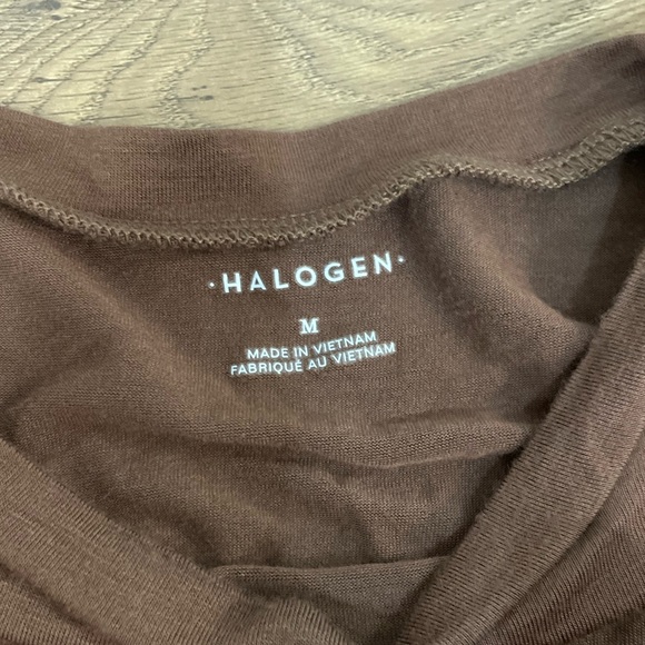 Halogen Lightweight Brown Long Sleeve Athletic Soft Women’s Shirt Medium - Picture 2 of 4